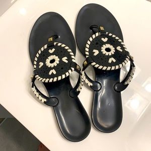 Black and white Jack Rogers Sandals